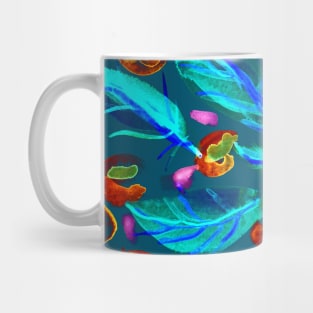 watercolor art  leaves Mug